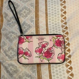 Floral Victoria Secret Pink Wristlet Used